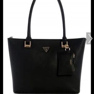 Guess Black Tote with Gold Details